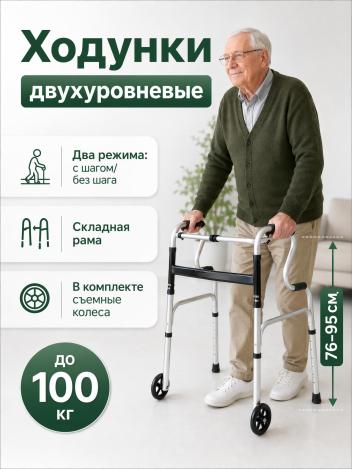 Ходунки для пожилых шагающие складные на колесах Retorsa