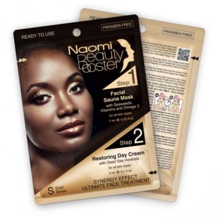 Купить Маска с эффектом сауны 7 мл. и дневной крем с коллагеном 3 мл. "NAOMI" KM0045 0