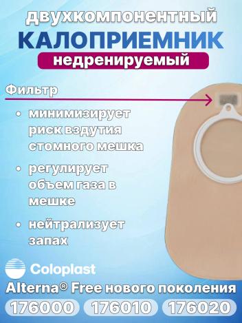 Двухкомпонентный калоприемник Coloplast Alterna фланец 40, 50, 60 мм