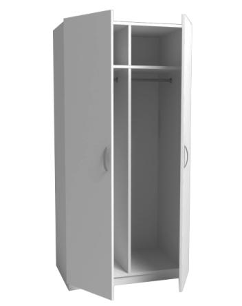 Купить Шкаф для одежды ЛДСП, двухстворчатый, 860х560х1800 мм 0