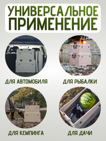 Ящик для хранения и кемпинга пластиковый складной