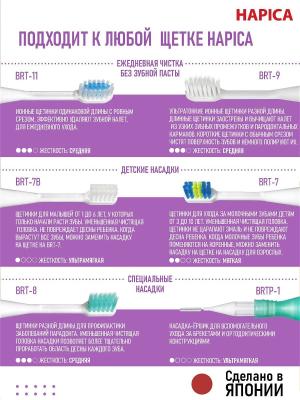 Насадки для детской электрической зубной щетки от 1 до 6 лет Hapica (2шт/уп)
