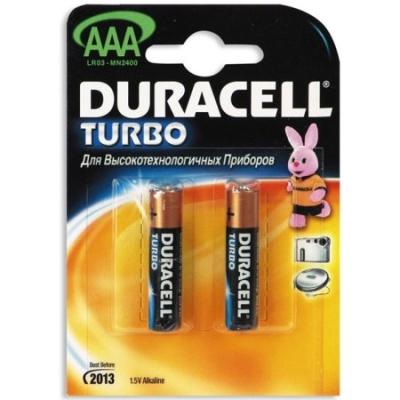 Купить Элемент питания (батарейка) Duracell LR03-2BL Turbo AAA 2шт.