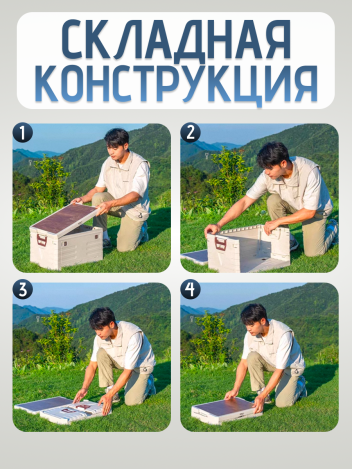 Ящик для кемпинга и хранения складной пластиковый